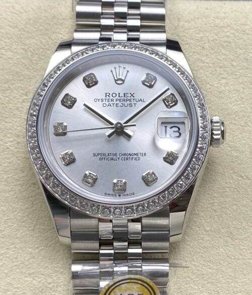 Replica Rolex Datejust m278384rbr-0034 AR factory White Gold - AR Replica Watches