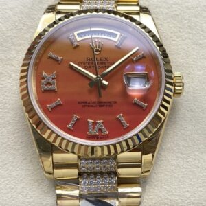 Replica Rolex Day-Date m128238-0089 8+ factory Diamond Strap - AR Replica Watches
