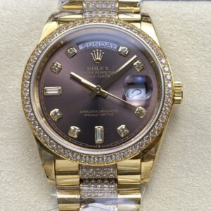 Replica Rolex Day-Date m128348rbr-0007 8+ factory Dark Gray - AR Replica Watches