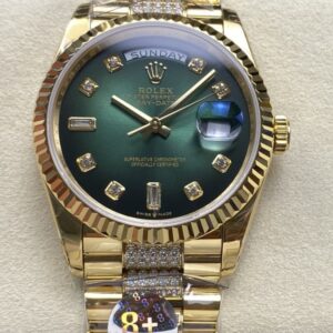 Replica Rolex Day-Date m128238-0070 8+ factory Green Dial - AR Replica Watches