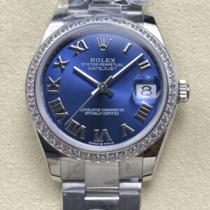 Replica Rolex Datejust m278384rbr-0038 AR factory Bright Blue - AR Replica Watches