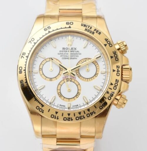 Replica Rolex Daytona m126508-0001 Clean factory Gold Strap - AR Replica Watches