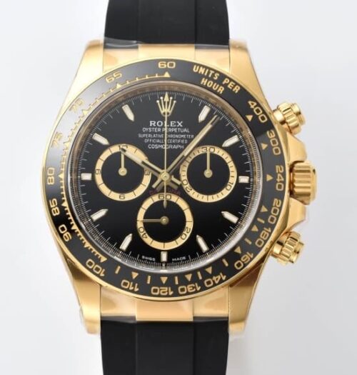 Replica Rolex Daytona m126518ln-0008 Clean factory Black Strap - AR Replica Watches