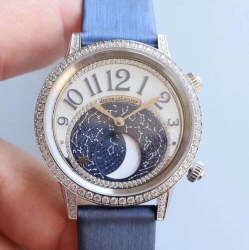 Replica Jaeger LeCoultre Rendez Vous Q3523490 CC Factory Blue Strap - AR Replica Watches