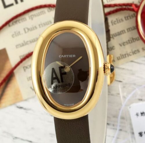 Replica Cartier Tub WGBA0031 AF Factory Brown Dial - AR Replica Watches