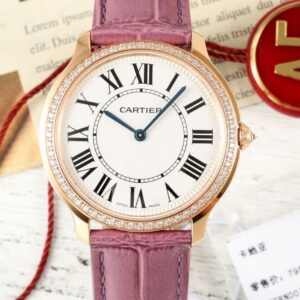 Replica Cartier RONDE DE CARTIER WJRN0010 AF Factory Pink Strap - AR Replica Watches