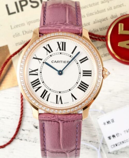 Replica Cartier RONDE DE CARTIER WJRN0010 AF Factory Pink Strap - AR Replica Watches