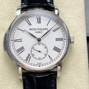 Replica Patek Philippe Complications 5078P Platinum White Dial TW Factory Black Strap - AR Replica Watches