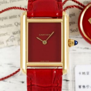 Replica Cartier Tank WGTA0190 AF Factory Red Strap - AR Replica Watches