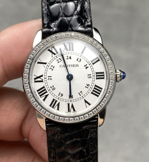 Replica Cartier RONDE DE CARTIER WR000251 K11 Factory Black Strap - AR Replica Watches
