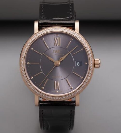 Replica IWC Portofino IW458108 V7 Factory Black Strap - AR Replica Watches