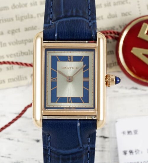 Replica Cartier Tank WGTA0058 AF Factory Blue Strap - AR Replica Watches