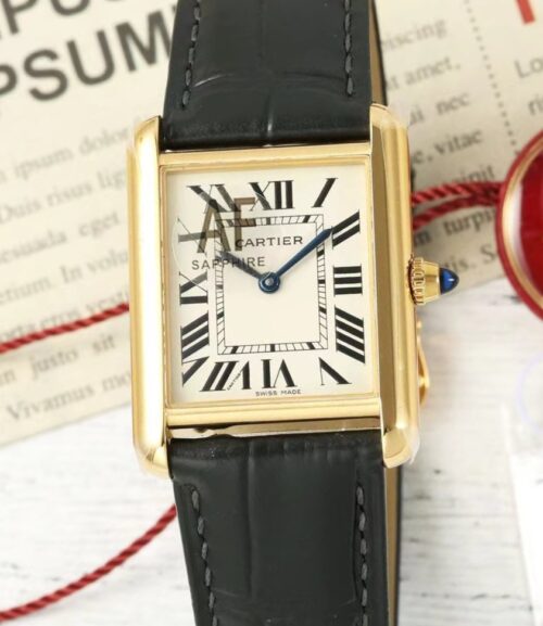 Replica Cartier Tank WGTA0067 AF Factory Grey Strap - AR Replica Watches