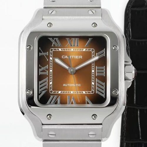 Replica Cartier Santos WSSA0065 BV Factory Gradient Brown - AR Replica Watches