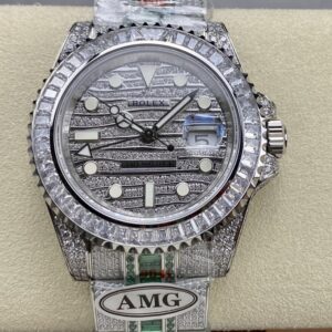 Replica Rolex GMT Master 116769TBR-74780B AMG Factory Diamond Dial - AR Replica Watches