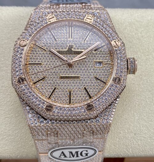 Replica Audemars Piguet Royal Oak 15400OR.022 AMG Factory Diamond Dial - AR Replica Watches