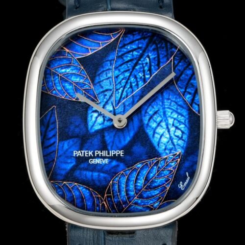 Replica Patek Philippe Golden Ellipse 5738-150G-001 TW Factory Blue Leaf Dial - AR Replica Watches