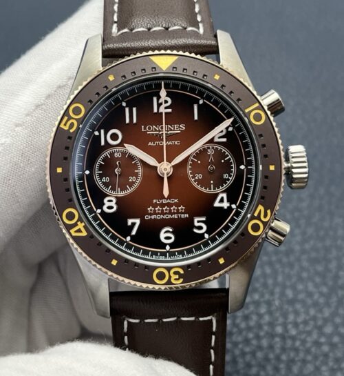 Replica Longines Spirit L3.821.5.59.2 LG Factory Brown Dial - AR Replica Watches