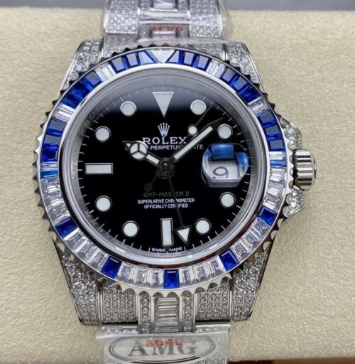 Replica Rolex GMT Master 116759 SAru-78210 AMG Factory Black Dial - AR Replica Watches