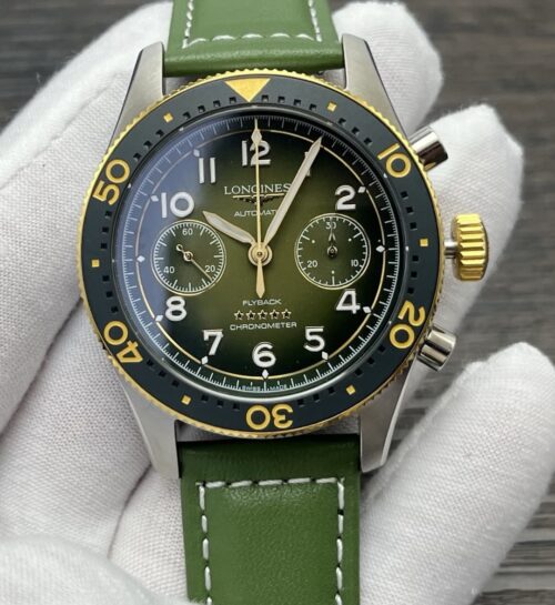 Replica Longines Spirit L3.821.5.53.2 LG Factory Green Dial - AR Replica Watches