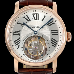 Replica Cartier Ronde De Tourbillon W1556219 RMS Factory Brown Strap - AR Replica Watches