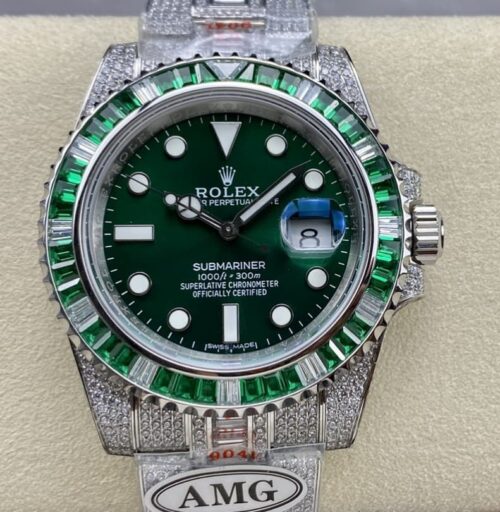 Replica Rolex GMT Master 116759 SAru-78212 AMG Factory Diamond Strap - AR Replica Watches