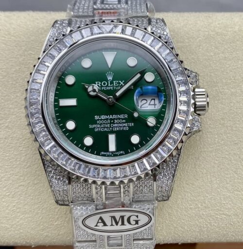 Replica Rolex GMT Master 116759 SAru-78214 AMG Factory Green Dial - AR Replica Watches
