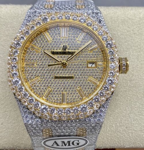 Replica Audemars Piguet Royal Oak 15400OR.026 AMG Factory Gold Dial - AR Replica Watches