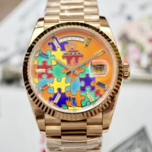 Replica Rolex Day-Date m128235-0063 QH Factory Orange Dial - AR Replica Watches