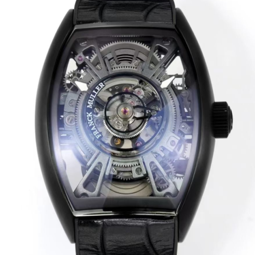 Replica Franck Muller Tourbillon CURVEX V45 NEW Factory Black Case - AR Replica Watches
