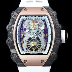 Replica Richard Mille Tourbillon RM21-01 RM Factory White Strap - AR Replica Watches