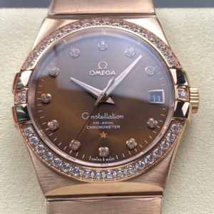 Replica Omega Constellation 123.55.38.21.63.001 OM Factory Red Gold Buckle - AR Replica Watches