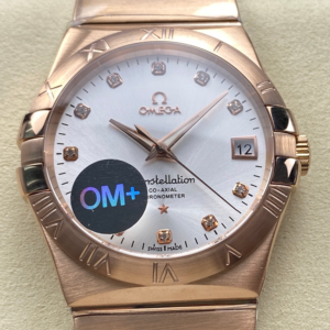Replica Omega Constellation 123.50.38.21.52.001 OM Factory Rose Gold Case - AR Replica Watches