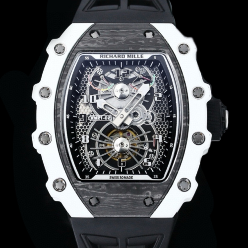 Replica Richard Mille Tourbillon RM21-01 RM Factory Carbon Fiber Case - AR Replica Watches