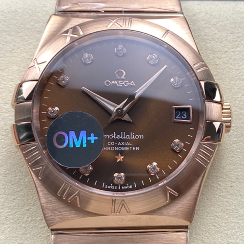 Replica Omega Constellation 123.50.38.21.63.001 OM Factory Diamond Scale - AR Replica Watches