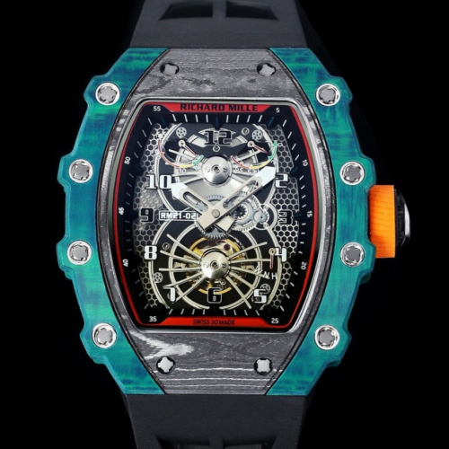 Replica Richard Mille Tourbillon RM21-01 RM Factory Black Strap - AR Replica Watches