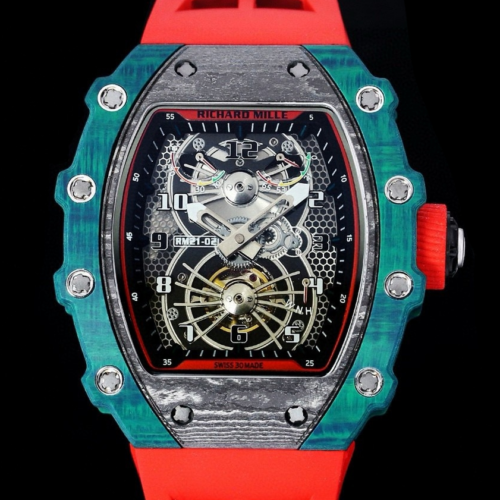 Replica Richard Mille Tourbillon RM21-01 RM Factory Rubber Strap - AR Replica Watches