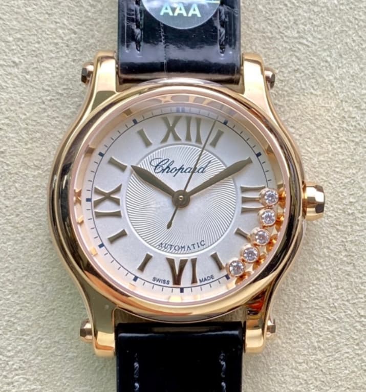 Replica Chopard Happy Diamonds 274893-5001 YF Factory Rose Gold - AR Replica Watches