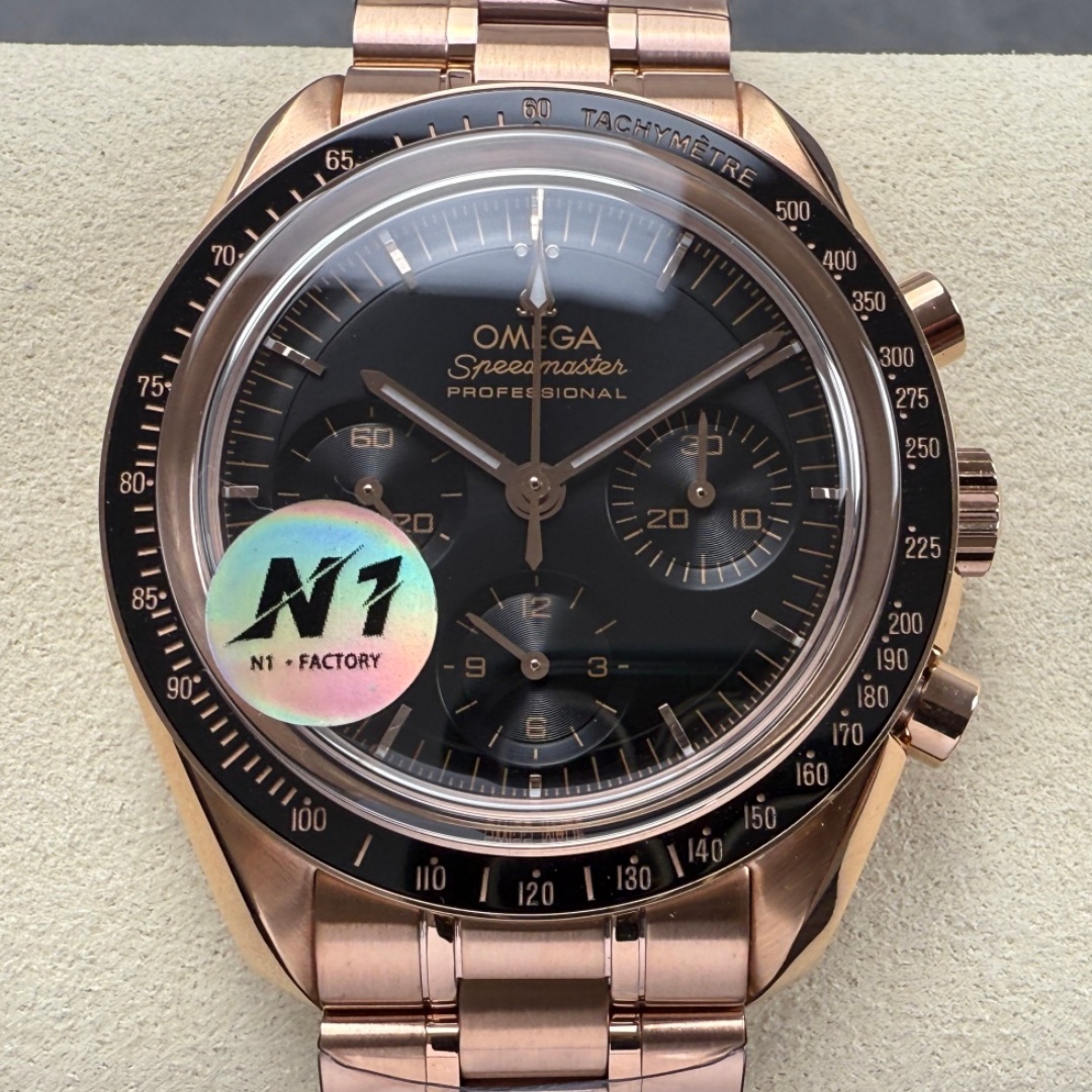 Replica Omega Speedmaster 310.60.42.50.01.001 N1 Factory Rose Gold Case - AR Replica Watches