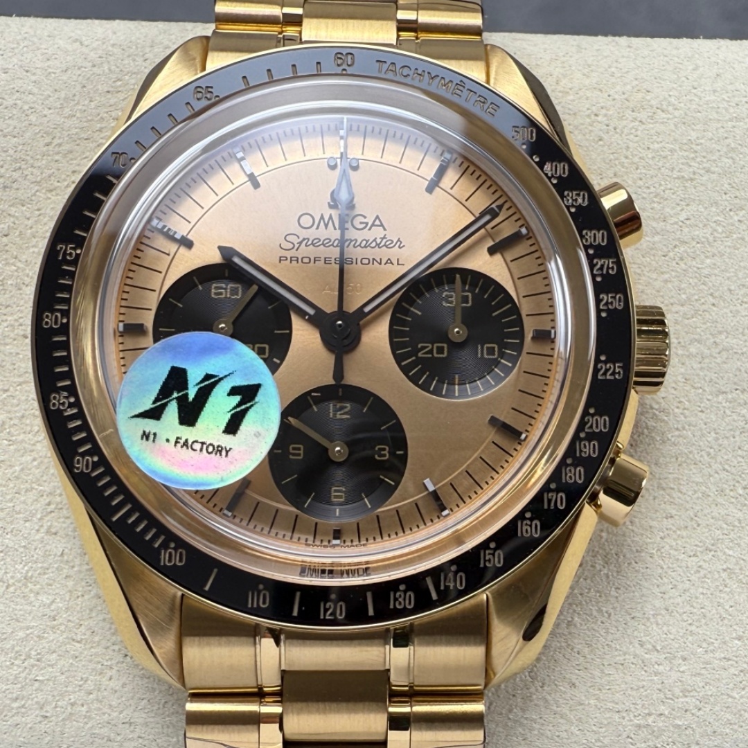 Replica Omega Speedmaster 310.60.42.50.99.002 N1 Factory Champagne Gold - AR Replica Watches