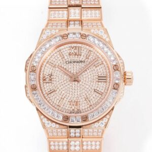 Replica Chopard ALPINE EAGLE 295363-5005 GH Factory Rose Gold Diamond-Set Case - AR Replica Watches
