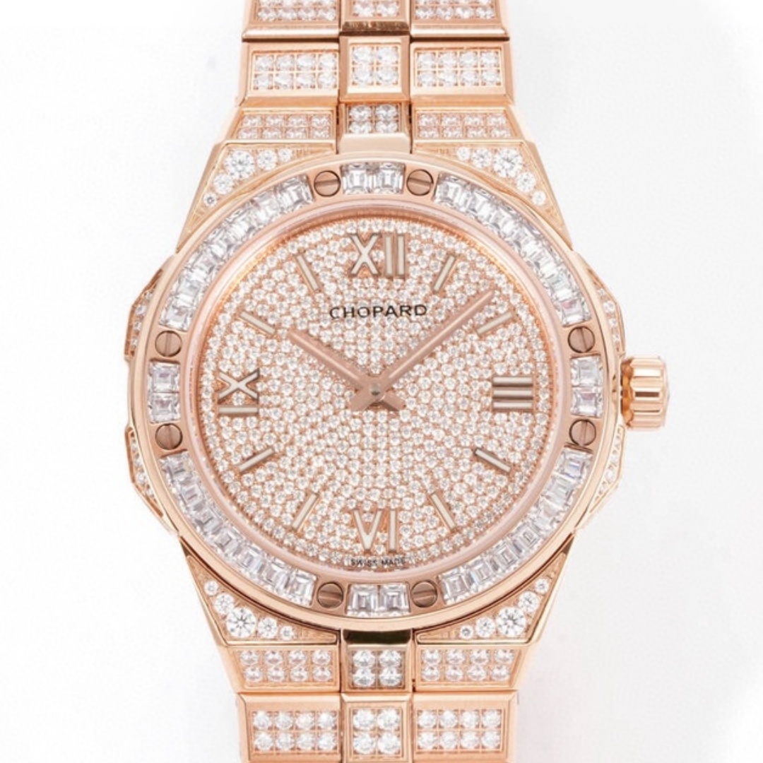 Replica Chopard ALPINE EAGLE 295363-5005 GH Factory Rose Gold Diamond-Set Case - AR Replica Watches