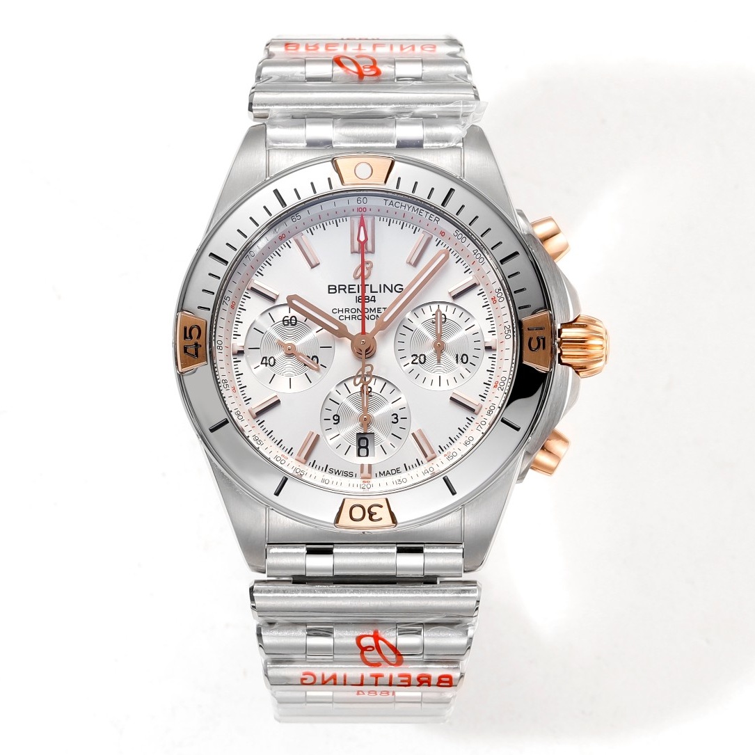 Replica Breitling Chronomat IB0134101G1A1 BLS Factory Silver dial - AR Replica Watches