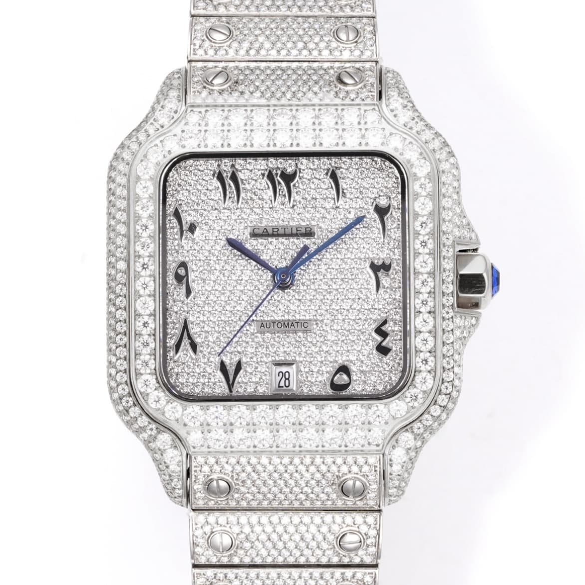 Replica Cartier Santos F4 Factory Moissanite - AR Replica Watches